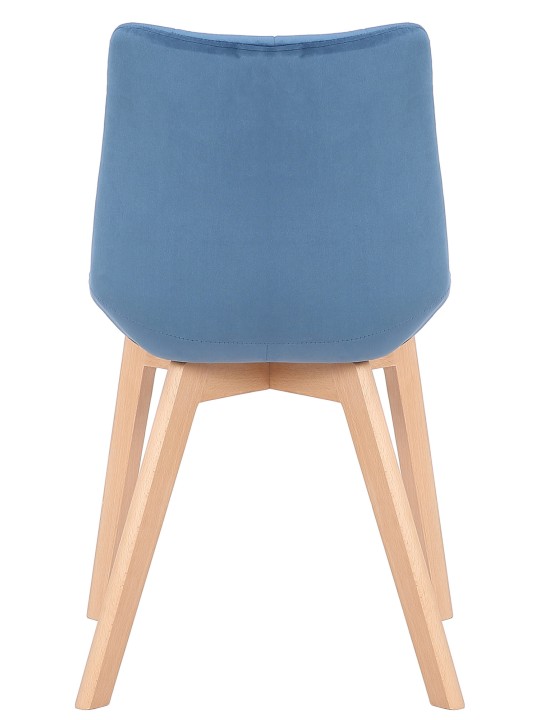 Silla de comedor Passaic terciopelo, azul