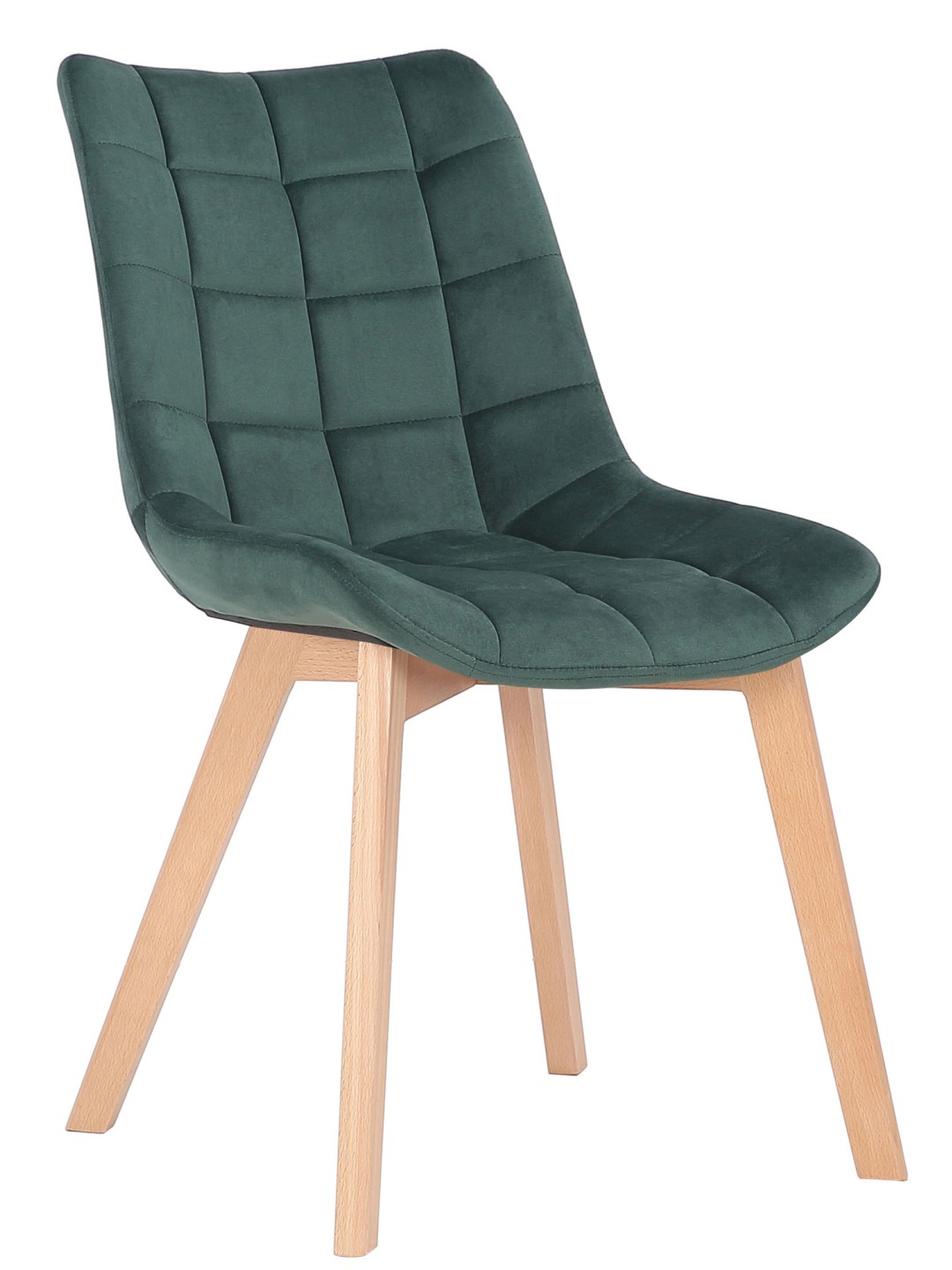 Silla de comedor Passaic terciopelo, verde