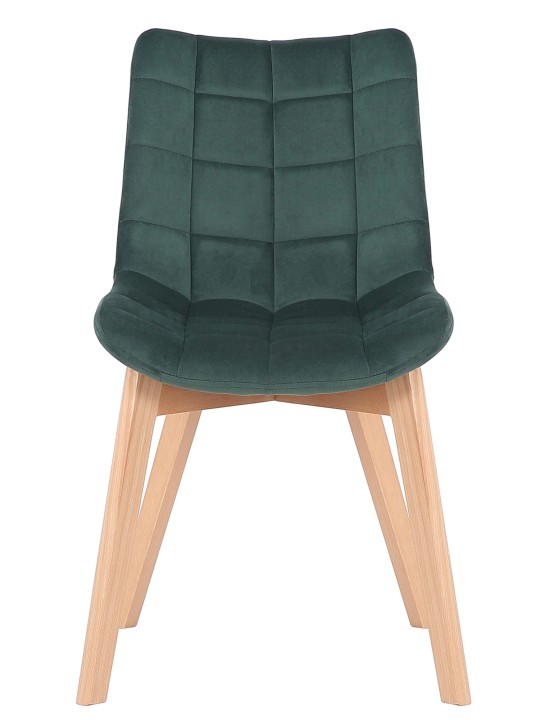 Silla de comedor Passaic terciopelo, verde