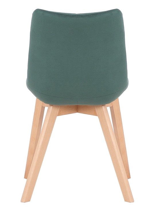 Silla de comedor Passaic terciopelo, verde