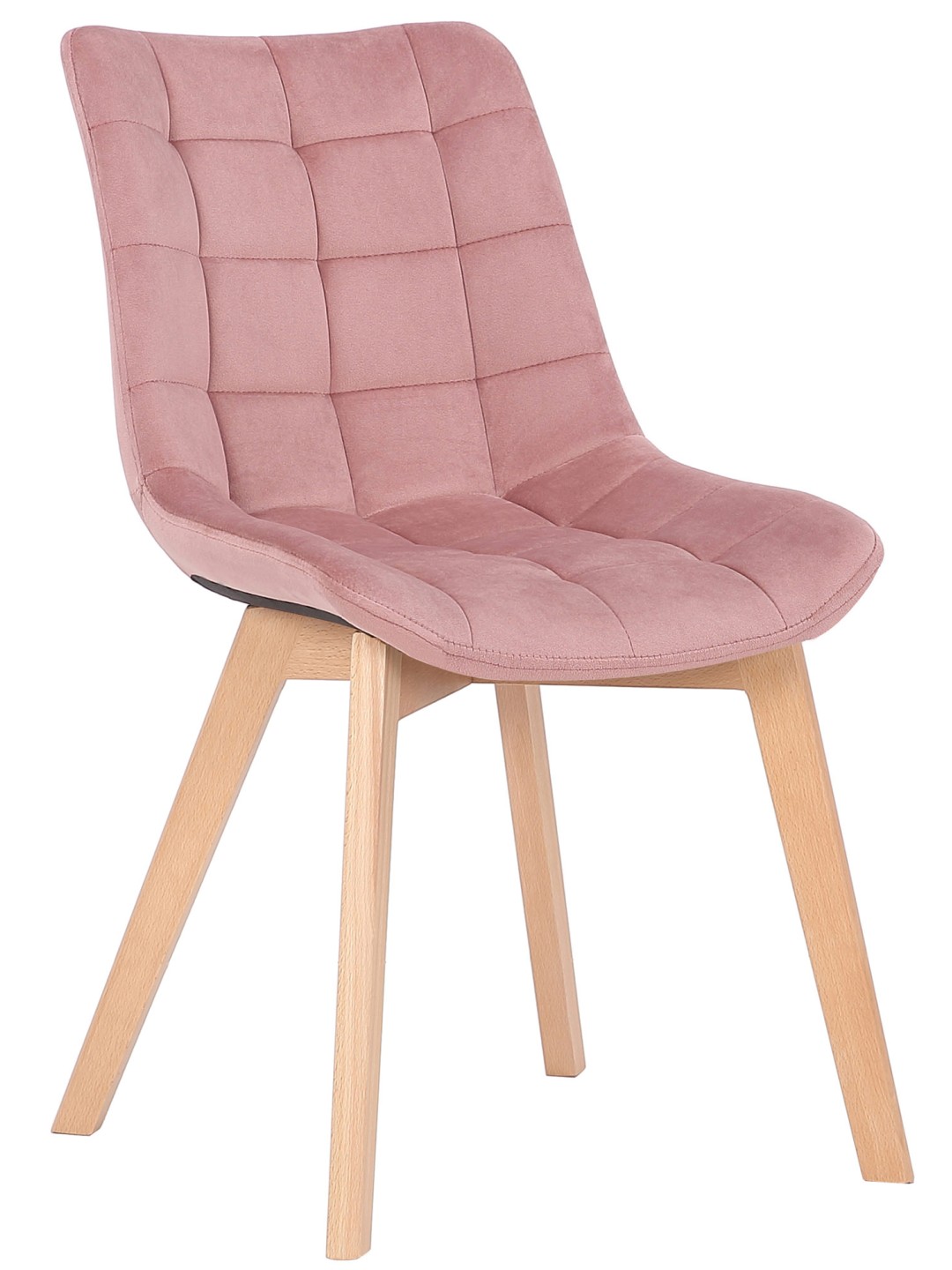 Silla de comedor Passaic terciopelo, rosa