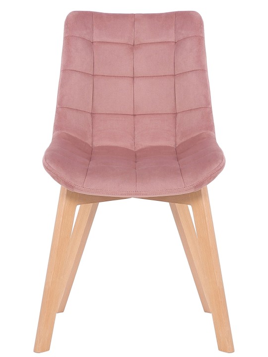 Silla de comedor Passaic terciopelo, rosa