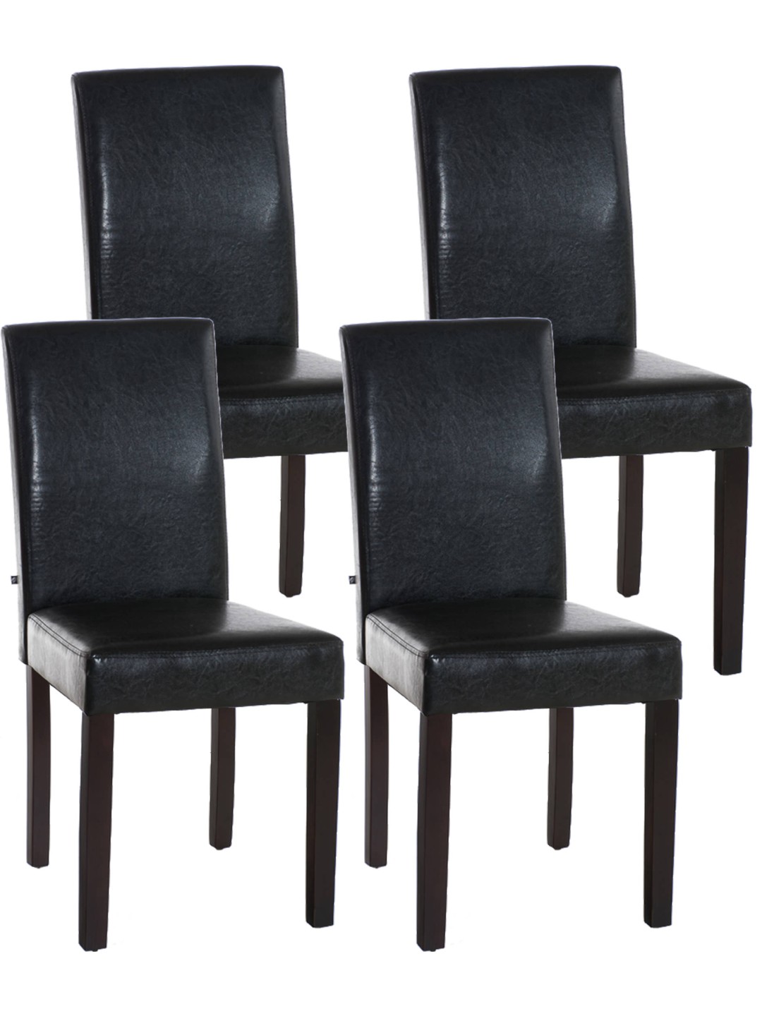 Juego de 4 sillas de comedor Ina oscuro, marrón