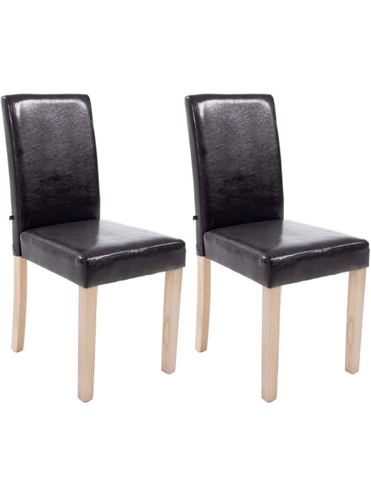 Conjunto de 2 sillas de comedor Ina natura, marrón Conjunto de 2 sillas de comedor Ina natura, marrón