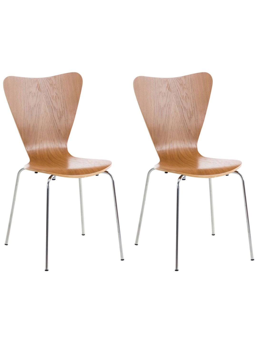 Juego de 2 sillas de visita Calisto, roble