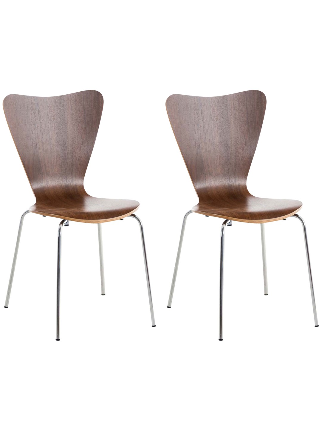 Juego de 2 sillas de visita Calisto, nogal