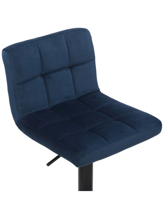 Juego de 2 taburetes de bar Feni terciopelo, azul Juego de 2 taburetes de bar Feni terciopelo, azul