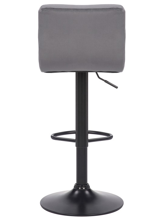 Juego de 2 taburetes de bar Feni terciopelo, gris