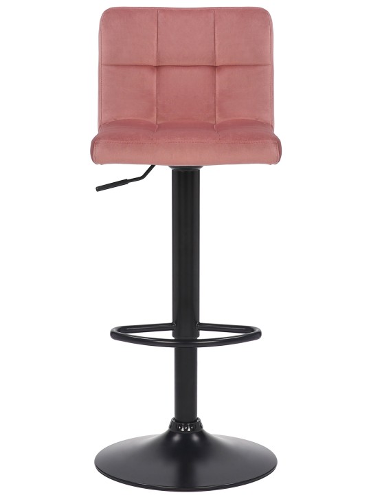 Juego de 2 taburetes de bar Feni terciopelo, rosa