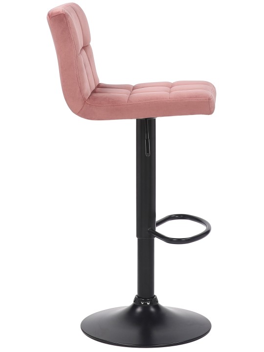 Juego de 2 taburetes de bar Feni terciopelo, rosa