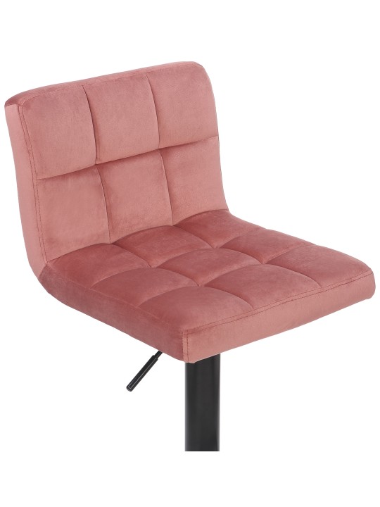 Juego de 2 taburetes de bar Feni terciopelo, rosa