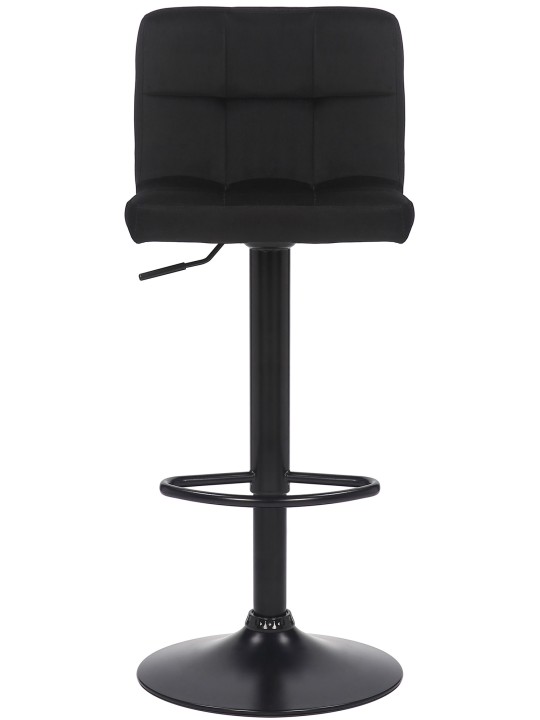 Juego de 2 taburetes de bar Feni terciopelo, negro Juego de 2 taburetes de bar Feni terciopelo, negro