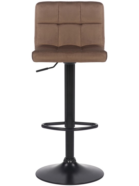 Juego de 2 taburetes de bar Feni terciopelo, marrón
