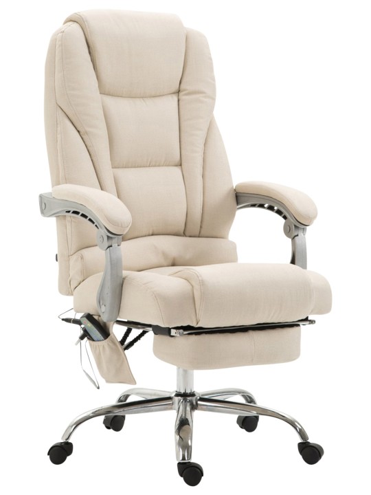 Silla de oficina Pacific tela con función masaje, crema Silla de oficina Pacific tela con función masaje, crema
