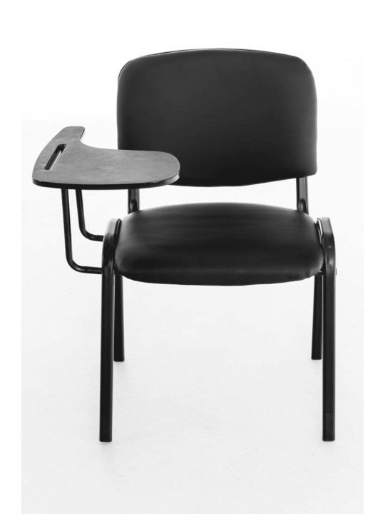 Juego de 4 sillas Ken con mesa plegable de piel sintética, negro Juego de 4 sillas Ken con mesa plegable de piel sintética, negro