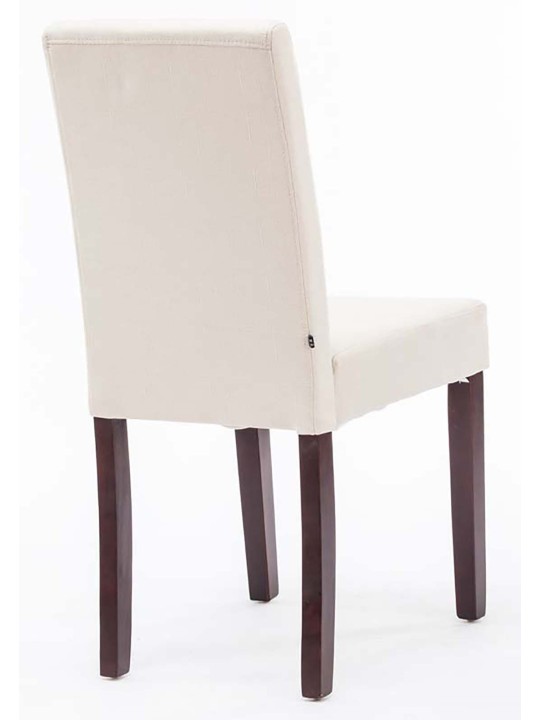 Silla de comedor Ina tela capuchino, crema