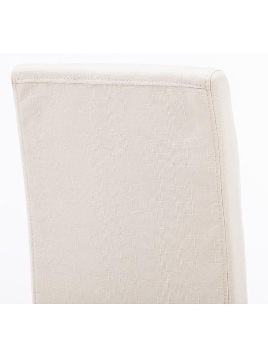 Silla de comedor Ina tela capuchino, crema