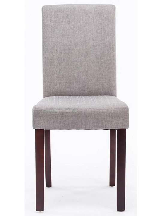 Silla de comedor Ina tela capuchino, gris claro