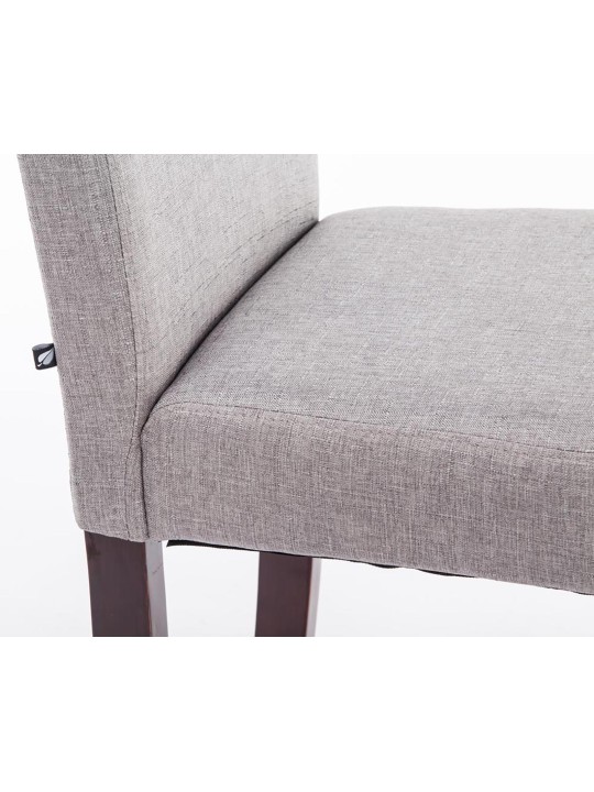 Silla de comedor Ina tela capuchino, gris claro