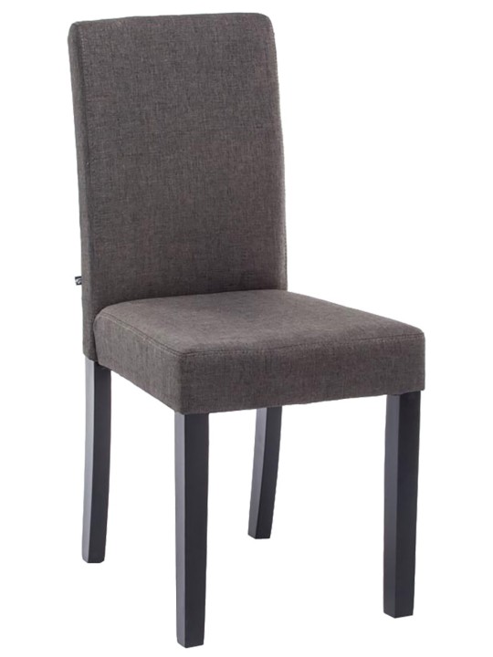 Silla de comedor Ina tela, gris oscuro