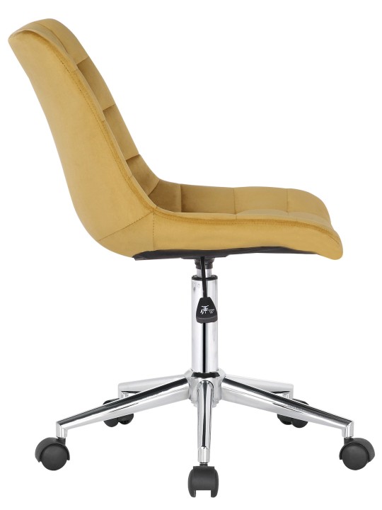 Silla de oficina Medford terciopelo, amarillo
