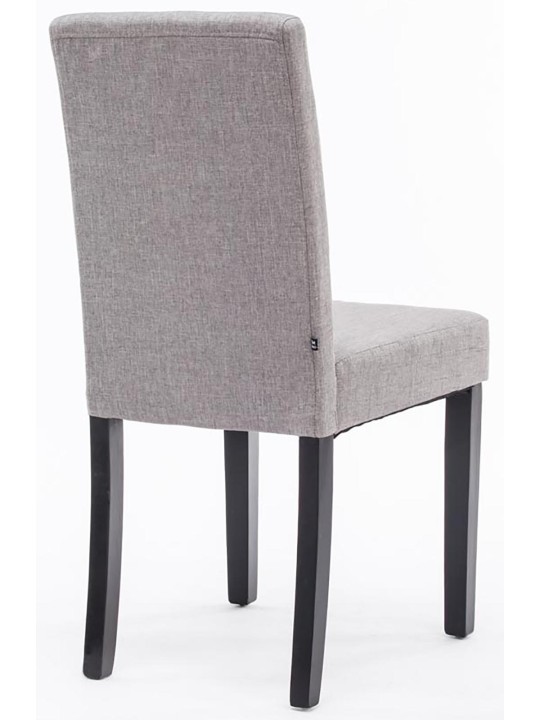 Juego de 2 sillas de comedor Ina tela, gris claro Juego de 2 sillas de comedor Ina tela, gris claro