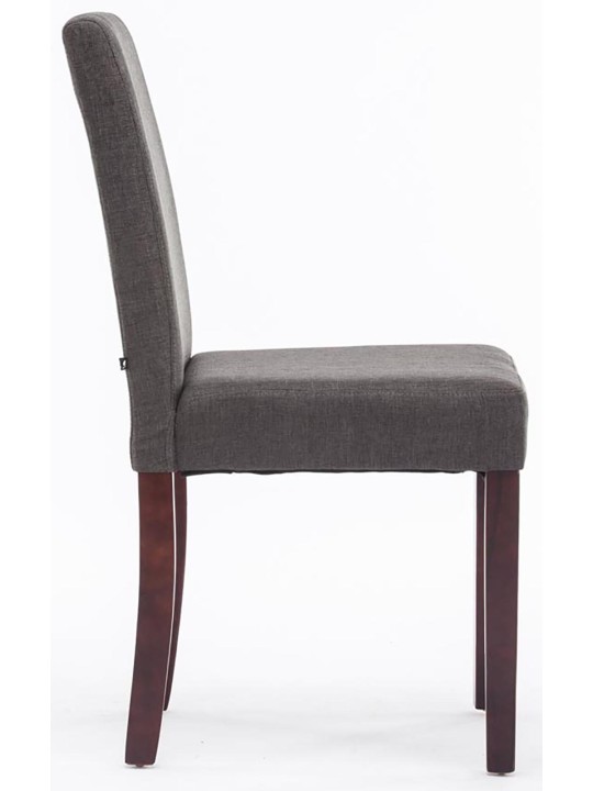 Juego de 2 sillas de comedor Ina tela capuchino, gris oscuro Juego de 2 sillas de comedor Ina tela capuchino, gris oscuro