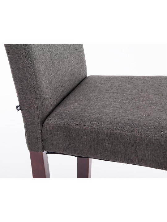 Juego de 2 sillas de comedor Ina tela capuchino, gris oscuro Juego de 2 sillas de comedor Ina tela capuchino, gris oscuro