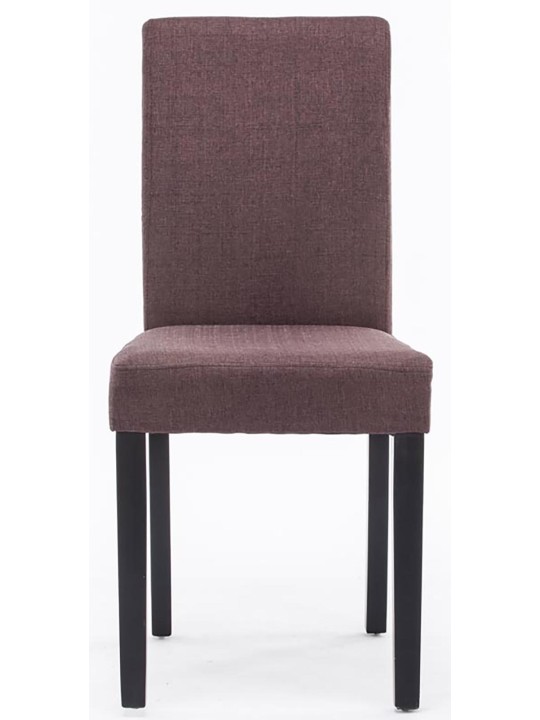 Juego de 4 sillas de comedor Ina tela, marrón Juego de 4 sillas de comedor Ina tela, marrón