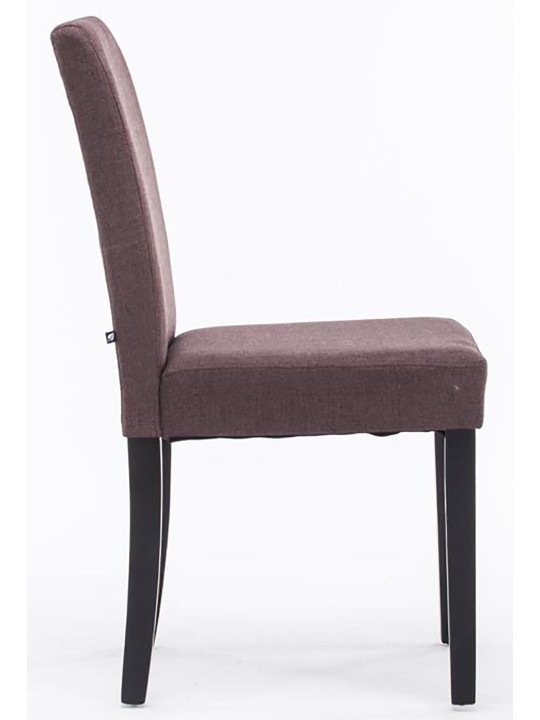 Juego de 4 sillas de comedor Ina tela, marrón Juego de 4 sillas de comedor Ina tela, marrón