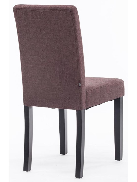 Juego de 4 sillas de comedor Ina tela, marrón Juego de 4 sillas de comedor Ina tela, marrón