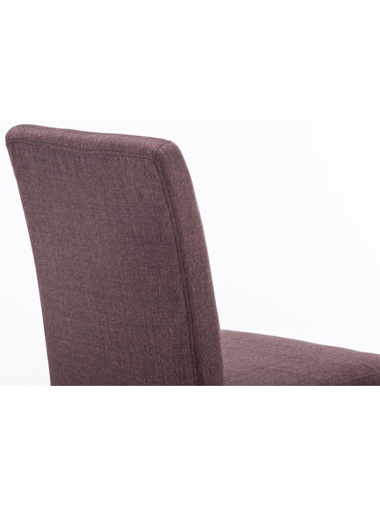 Juego de 4 sillas de comedor Ina tela, marrón Juego de 4 sillas de comedor Ina tela, marrón
