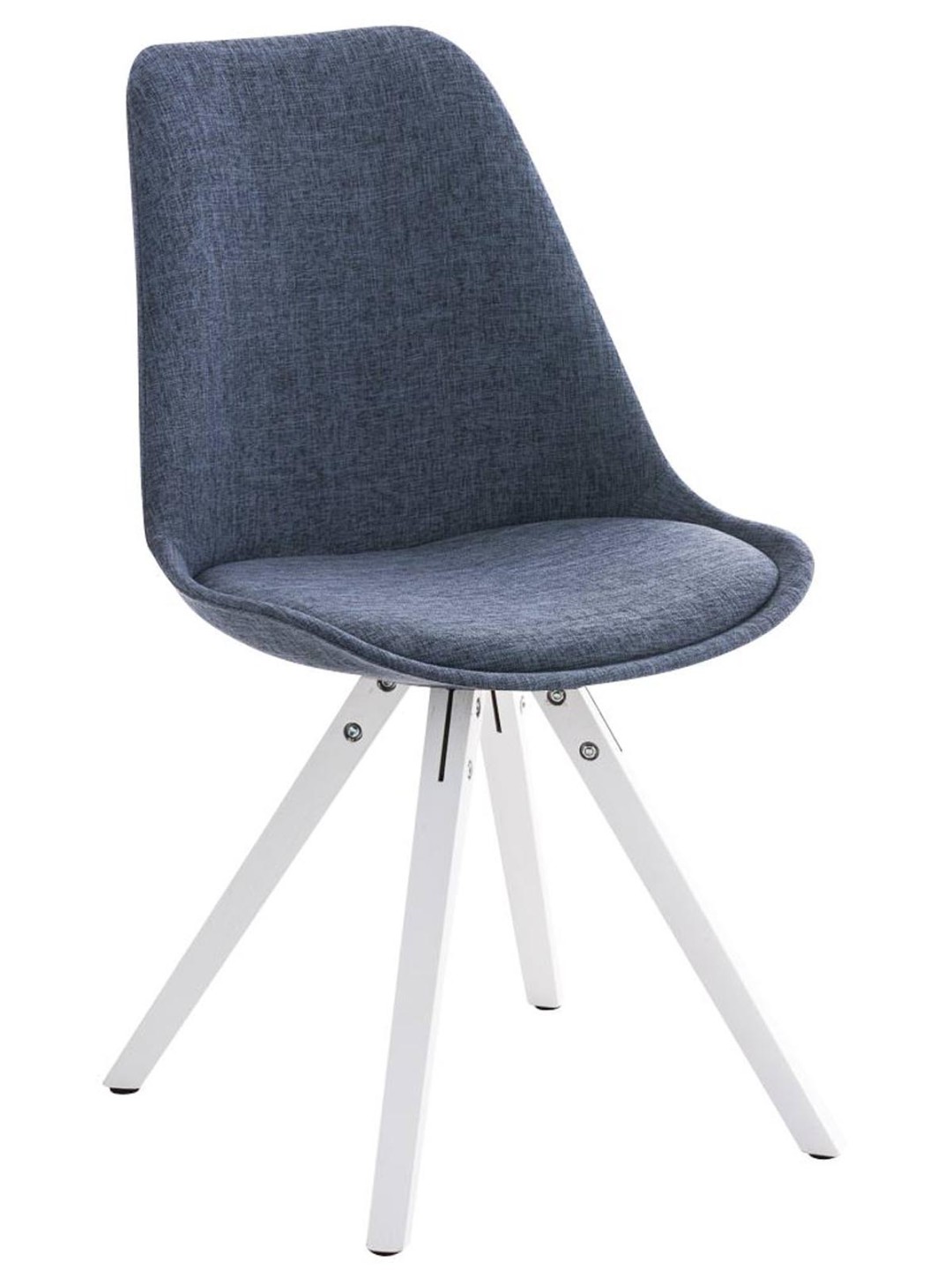 Silla Pata de Palo Tela Cuadrada, azul