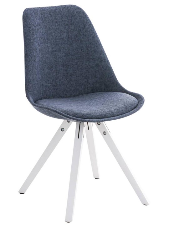Silla Pata de Palo Tela Cuadrada, azul Silla Pata de Palo Tela Cuadrada, azul