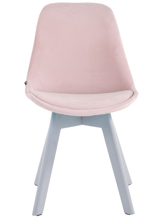 Juego de 4 sillas de visita Borneo V2 terciopelo, rosa Juego de 4 sillas de visita Borneo V2 terciopelo, rosa