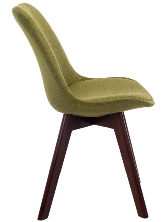 Juego de 4 sillas de visita Borneo V2 tela nogal, verde