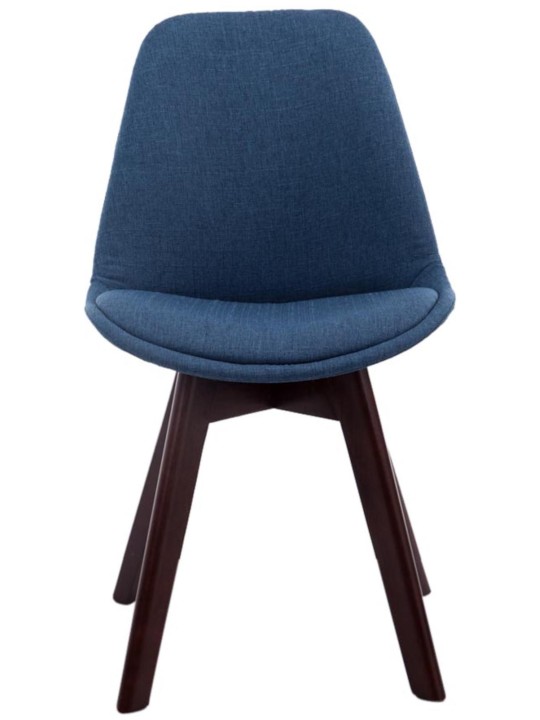 Juego de 4 sillas de visita Borneo V2 tela nogal, azul