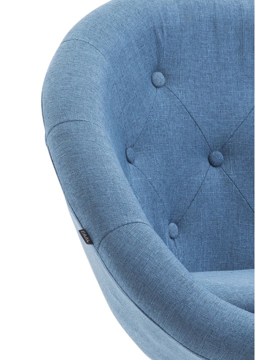 Taburete de bar London V2 tela cromo, azul