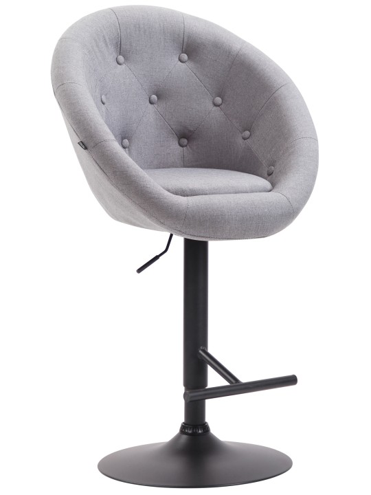 Taburete de bar London V2 tela, gris