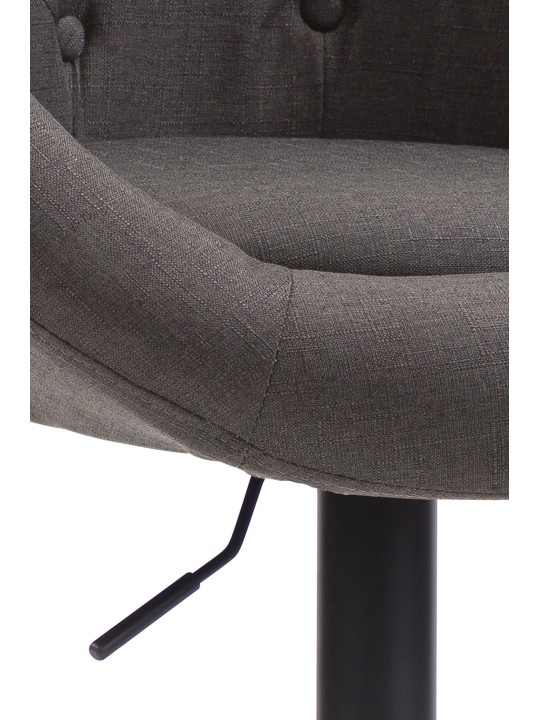 Taburete de bar London V2 tela, gris oscuro