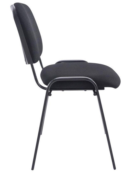 Conjunto de 4 sillas XL Ken tela, negro