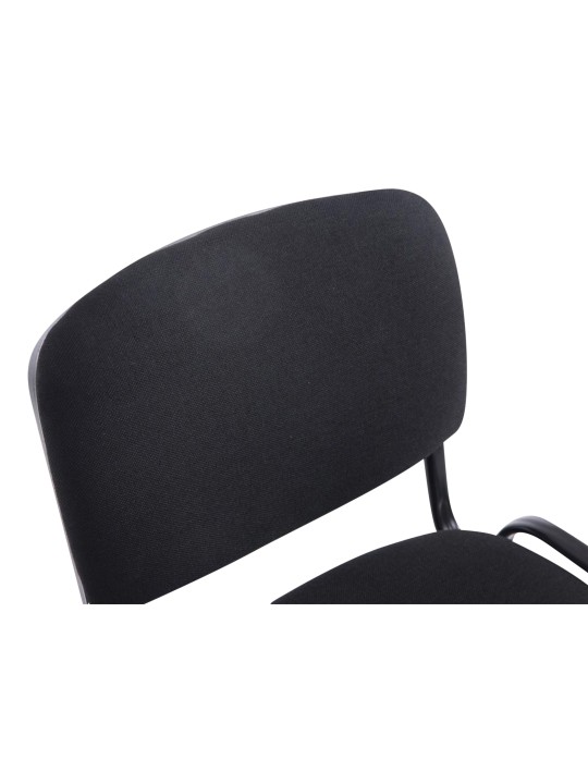 Conjunto de 4 sillas XL Ken tela, negro