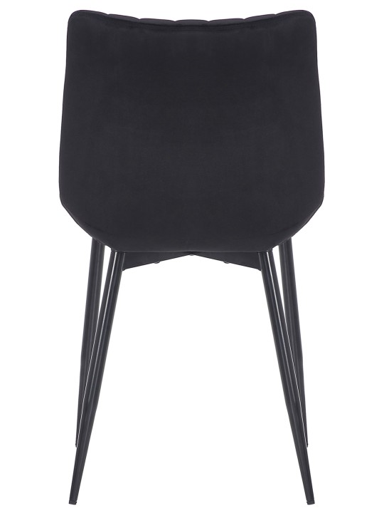 Juego de 2 sillas Rahden terciopelo, negro