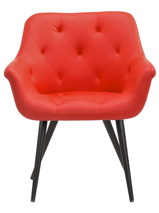 Silla de comedor Langford piel sintética, rojo