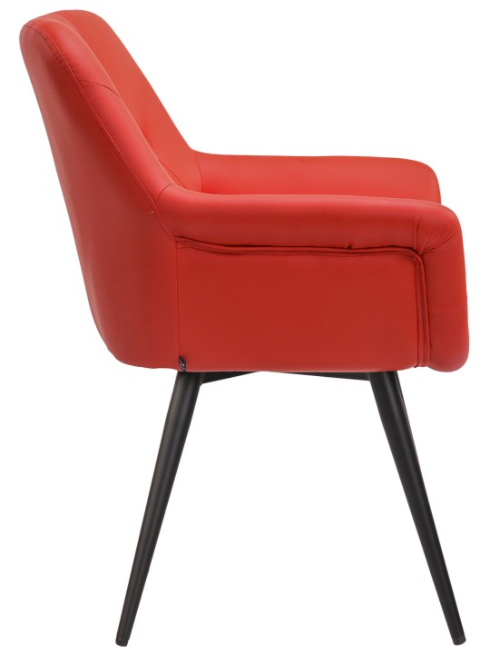 Silla de comedor Langford piel sintética, rojo