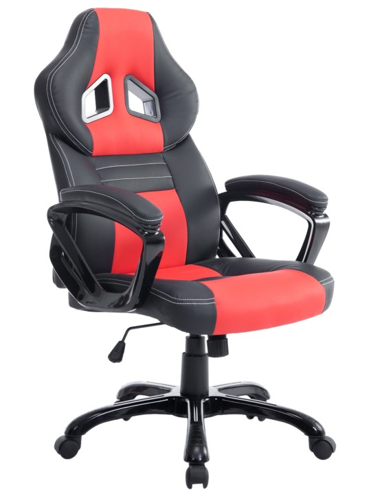 Silla de oficina Pedro, negro/rojo Silla de oficina Pedro, negro/rojo