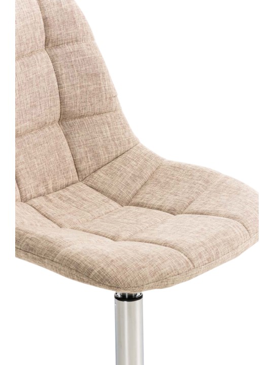 Conjunto de 2 sillas tela Emil, crema