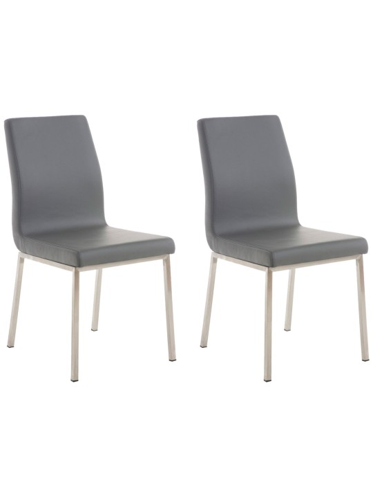 Juego de 2 sillas de comedor Colmar, gris