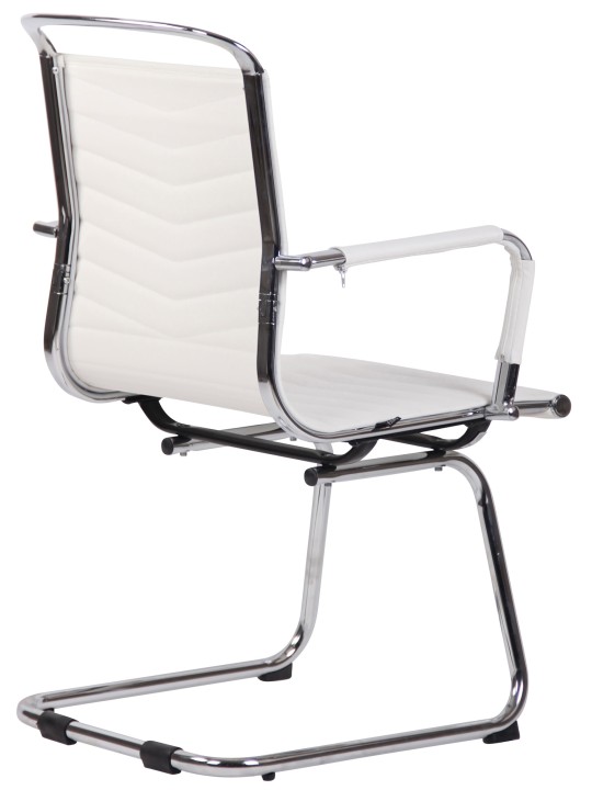 Juego de 2 sillas Burnley de piel sintética, blanco