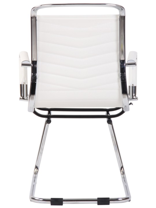 Juego de 2 sillas Burnley de piel sintética, blanco